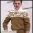 Модный жаккардовый свитер для мужчины